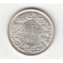 1963 - 1/2 Franc Argento Svizzera Standing Helvetia SPL++